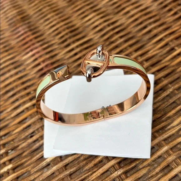 HERMÈS Vert Amande Mini Clic Chaine d'Ancre Bracelet - Picture 7 of 11